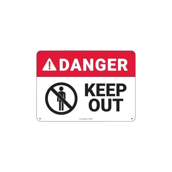 Pig PIG Danger Keep Out Sign 10" x 7" Plastic 10" L x 7" H SGN2011-7X10-PLS - main